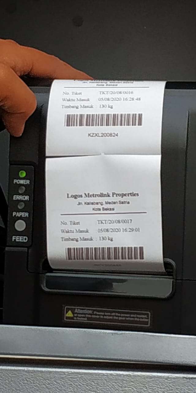 tiket otomatis jembatan timbang